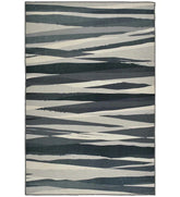 Charcoal grey modern abstract machine washable rug.